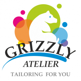 Логотип компании Ателье GRIZZLY. Ремонт одежды, меха, кожи.